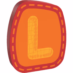 HABA Lettre en bois L, Bois, Multicolore, 48 mm