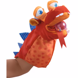 HABA Marionnette Monstre Mangetout, Dragon en peluche, 1,5 an(s)