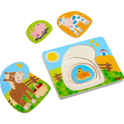 HABA Wooden puzzle Fun on the Farm | wooden puzzles for 1 year olds | 303178
