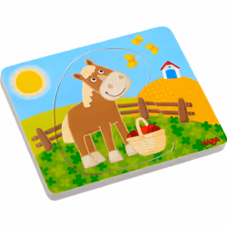 HABA Wooden puzzle Fun on the Farm | wooden puzzles for 1 year olds | 303178