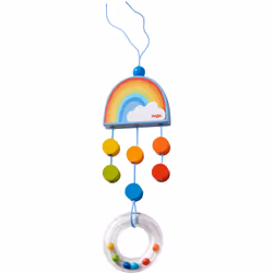 HABA Hochet à suspendre Arc-en-ciel, Plafond, Plastique, Bois