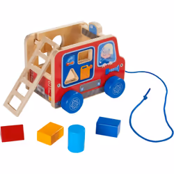HABA Figurine à tirer Camion de pompiers