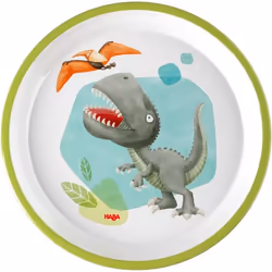 HABA 305144, Assiette pour bébé, Rond, Mélamine, Multicolore, 18 cm, 20 mm