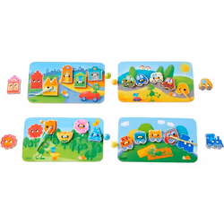 HABA Threading Game Frog on Tour, 3 an(s), Papier, Contre-plaqué, Polyester, Multicolore
