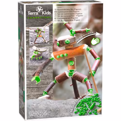 HABA Terra Kids Connectors – Construction Set Figures, Jeu de construction, 8 an(s), ABS, Hêtre, Liège, Acier, 66 pièce(s)