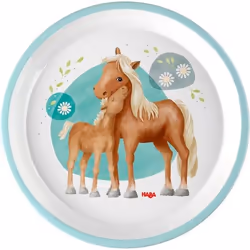 HABA 305700, Assiette pour bébé, Rond, Mélamine, Multicolore, 18 cm, 20 mm