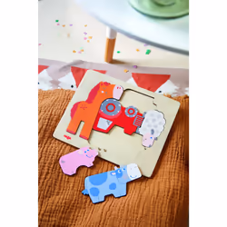 HABA Puzzle en bois – Animaux de la ferme