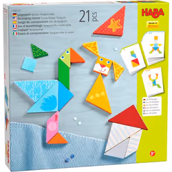 HABA Arranging Game Funny Faces Tangram, 21 pièce(s), Animaux, 3 an(s)
