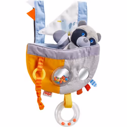 HABA Playwrap Raccoon Ahoy!, 1 an(s), Polyester, Polyéthylène téréphthalate (PET), Multicolore