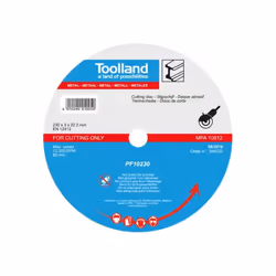 Toolland PF10230, Disque de coupe, Métal, 2,22 cm, 23 cm, 3 mm, 80 m/s