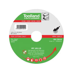Toolland PF20115 accessoire pour meuleuse d'angle Disque de coupe
