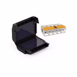 description Boîte de gel avec bornes de connexion WAGO COMPACT. Boîtier rempli de gel pour une protection simple, rapide et s ...