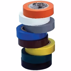 Ruban adhésif PVC pour cable électrique - L 15mm - Long 10m rouge