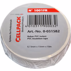 Caractéristiques du ruban adhésif isolation électrique 15mm x 10m - Cellpack : Modèle : ruban adhésif isolant Différentes cou ...