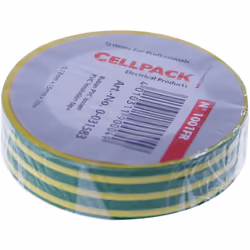 Caractéristiques du ruban adhésif isolation électrique 15mm x 10m - Cellpack : Modèle : ruban adhésif isolant Différentes cou ...