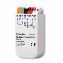 Eltako DL-TW-2LT-8A-DC12+, Variateur, Externe, Sans fil, Blanc, LED, IP20