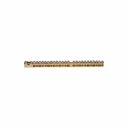 Borne en laiton 169mm 1x25mm² - 13x10mm² - 11x16mm² sans base de montage HAGER K158 Borne en laiton, 169mm, 1x25mm² - 13x10mm ...