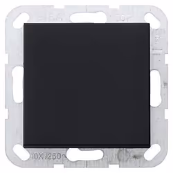 Interrupteur à bouton GIRA 0127005 - Noir mat - 10 A - Va et vient