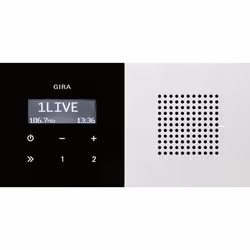 GIRA 2280 112, Personnel, Analogique, FM, 87,5 - 107,9 MHz, Noir, Secteur