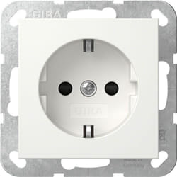 Gira - 445327 système 55 prise de courant avec protection de contact élevée blanc satiné