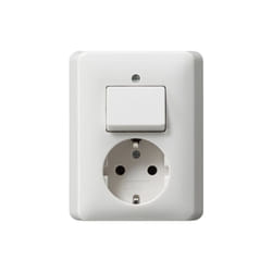 Gira - 017603 prise/interrupteur va-et-vient (blanc brillant)