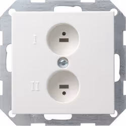 GIRA 040227, Aluminium, Blanc