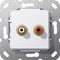 GIRA 4845699, RCA, Blanc