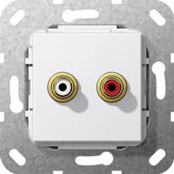 GIRA 4845699 prise de courant RCA Blanc