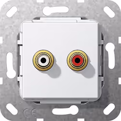 GIRA 5632 03, RCA, Blanc