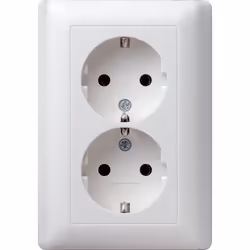 GIRA 078004, CEE 7/3, CEE 7/4, Blanc, 250 V, 16 A, 2,5 cm