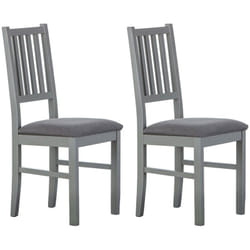 Lot de 2 chaises repas 42x47x95 cm en hêtre massif gris