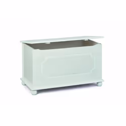Banc conteneur en pin massif verni blanc