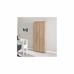 Epurée et élégante à la fois avec sa teinte naturelle, cette armoire deux portes ajoutera un plus de charme à la décoration d ...