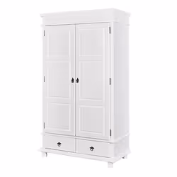 Inter Link Armoire DANZ 2 Blanc Bois massif