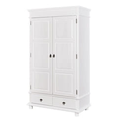 Inter Link Armoire DANZ 2 Blanc Bois massif