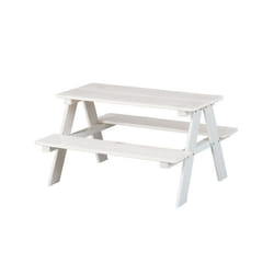 Inter Link Banc HENNING Blanc Bois massif