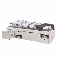 Inter Link Lit fonctionnel TILL 90x200 Blanc Bois massif