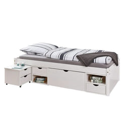 Inter Link Lit fonctionnel TILL 90x200 Blanc Bois massif