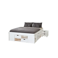 Inter Link Lit fonctionnel TILL 140x200 Blanc Bois massif