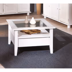 Interlink Provence 1, Table basse, Forme carrée, 4 pieds, Transparent