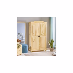 Fabriquée en pin massif vernis, cette armoire deux portes CHAMBERY au coloris naturel apportera une touche de chaleur à votre ...