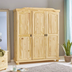 Armoire 3 portes 150 cm en pin massif - chambery