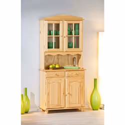 Buffet avec deux portes et deux tiroirs, couleur chêne clair, 88 x 198 x 32 cm
