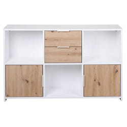 Inter Link Buffet Pepeto 2T2SW chêne Artisan blanc