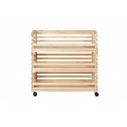Caisses à fruits sur roulettes - Rangement en bois massif empilable - h 80 cm - Livraison gratuite