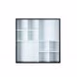 Inter Link Vitrine de collectionneur DECEM noir/blanc MDF