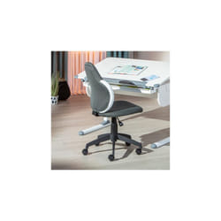Inter Link - Chaise de bureau pour enfant 52x56x94/103,5 cm gris et blanc