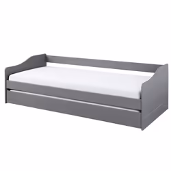 Inter Link Lit gigogne MALTE 90x200 gris bois massif