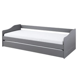 Inter Link Lit gigogne MALTE 90x200 gris bois massif