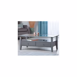 Provence7 Table basse à 2 tiroirs, gris.